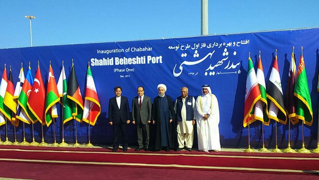 بندر شهید بهشتی چابهار با حضور رئیس‌جمهور به بهره‌برداری رسید/ گشایش دروازه ملل به روی تجارت شرق